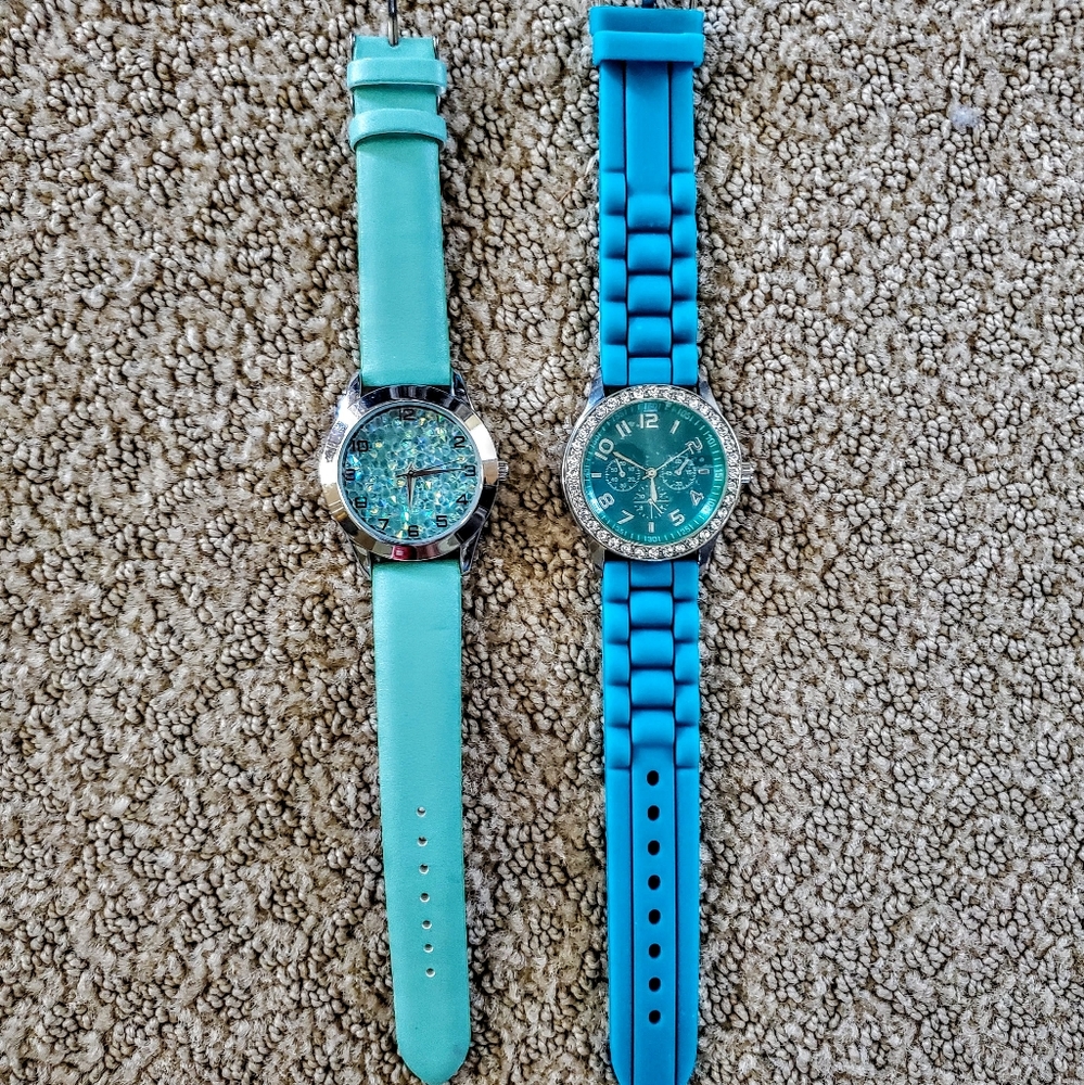 Dual Set of Blue Watches